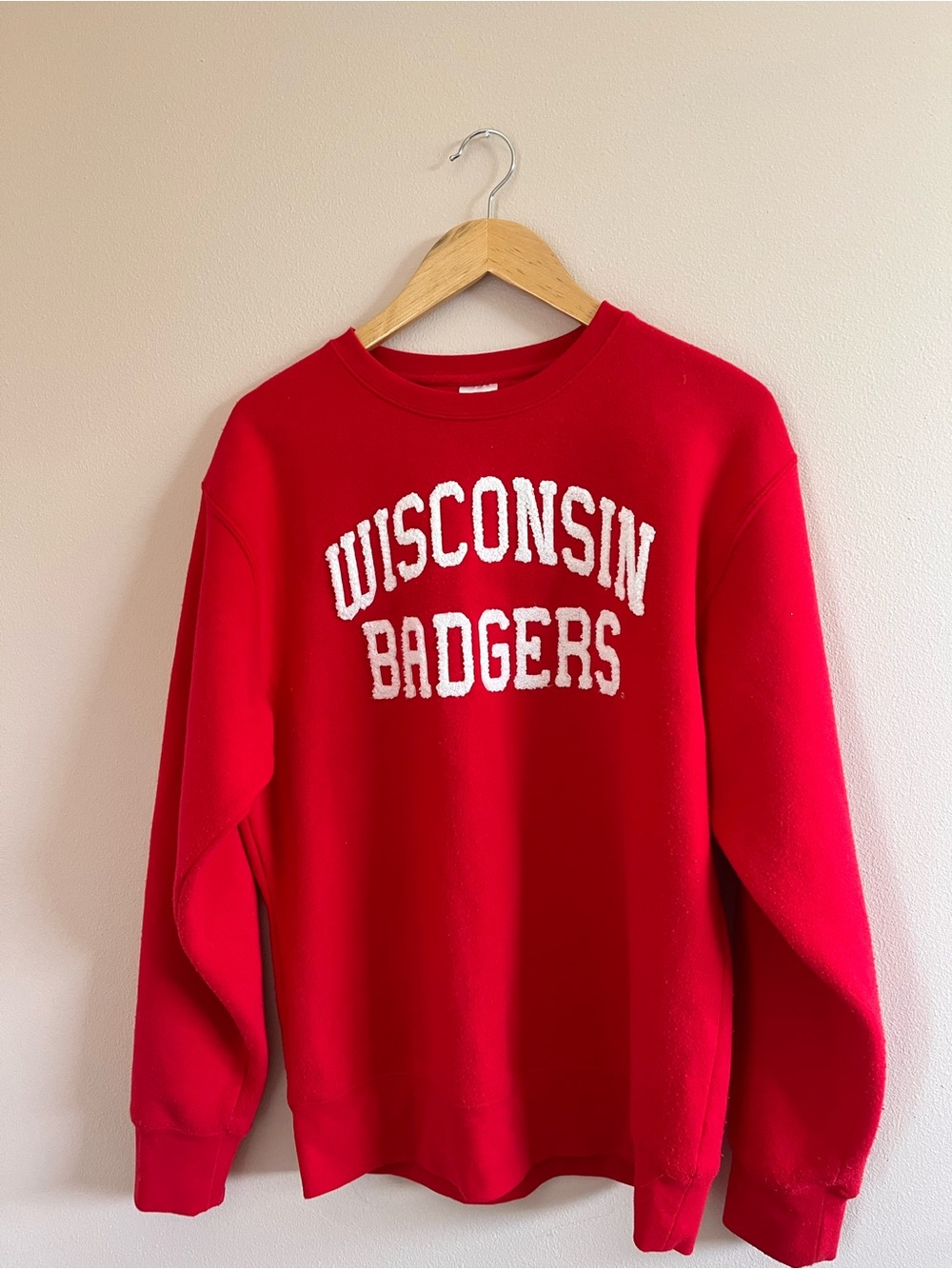 Wisconsin Badgers Red Crewneck Sweatshirt - Unbranded